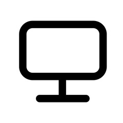 Modern Computer Monitor Icon Simple, Clean Design for Digital Interfaces