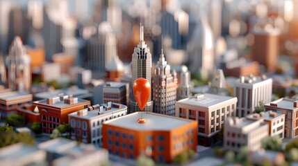 A bustling urban cityscape with towering skyscrapers and modern architecture  long title A vibrant