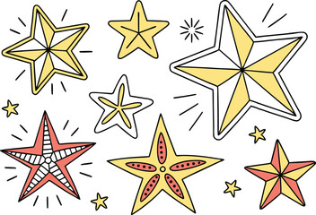 Obraz premium set of golden stars