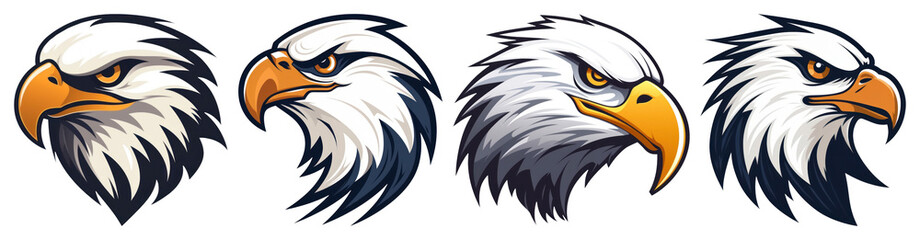 Naklejka premium PNG Eagle mascot bird beak logo transparent background.