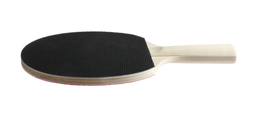 One ping pong racket isolated on white