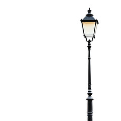 Illuminated streetlamp against a dark background