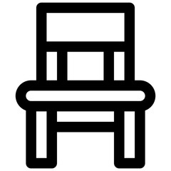 Chair. Editable stroke vector icon.