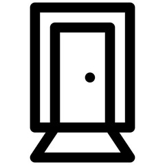 Doormat. Editable stroke vector icon.