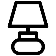 Table lamp. Editable stroke vector icon.