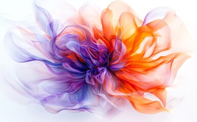 A beautiful flower boasting an array of orange, purple, and blue shades set against a muted background grabs the attention with its stunning visual display, which is accentuated by the intricate