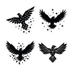 Wings of the Nation: Creative Eagle Vector Silhouettes for National Pride