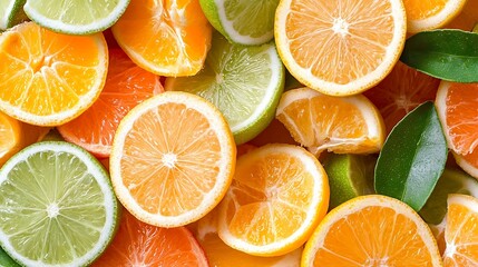 Fototapeta premium Orange and Lime Slice