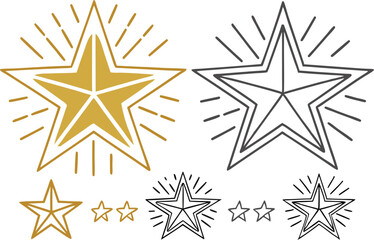 set of stars vector
