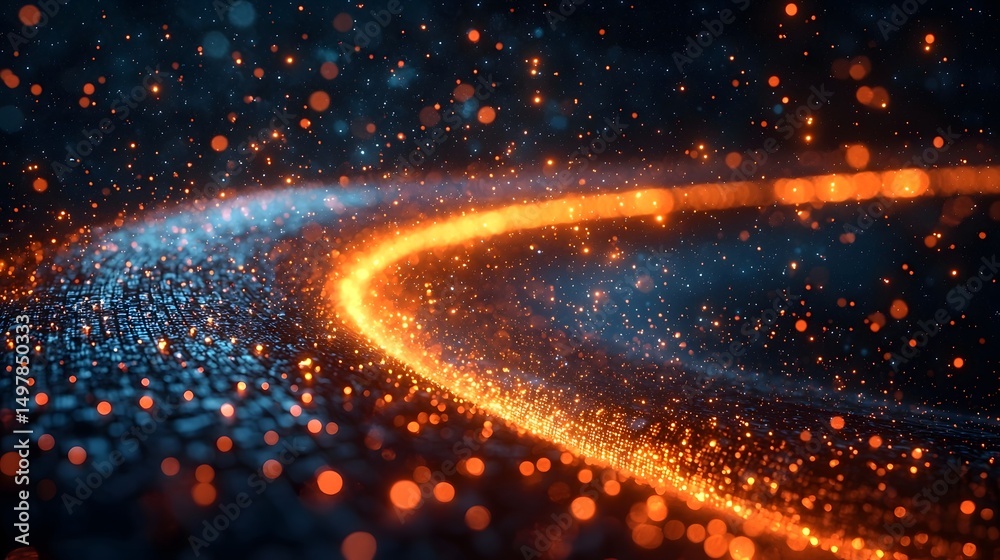 Poster conceptual visualization of quantum teleportation and the quantum internet