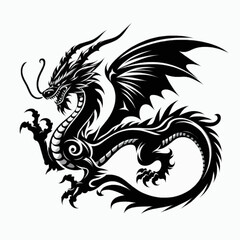black dragon vector illustration