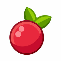 cranberry fruit vector icon on white background