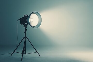 Studio spotlight illuminates empty space