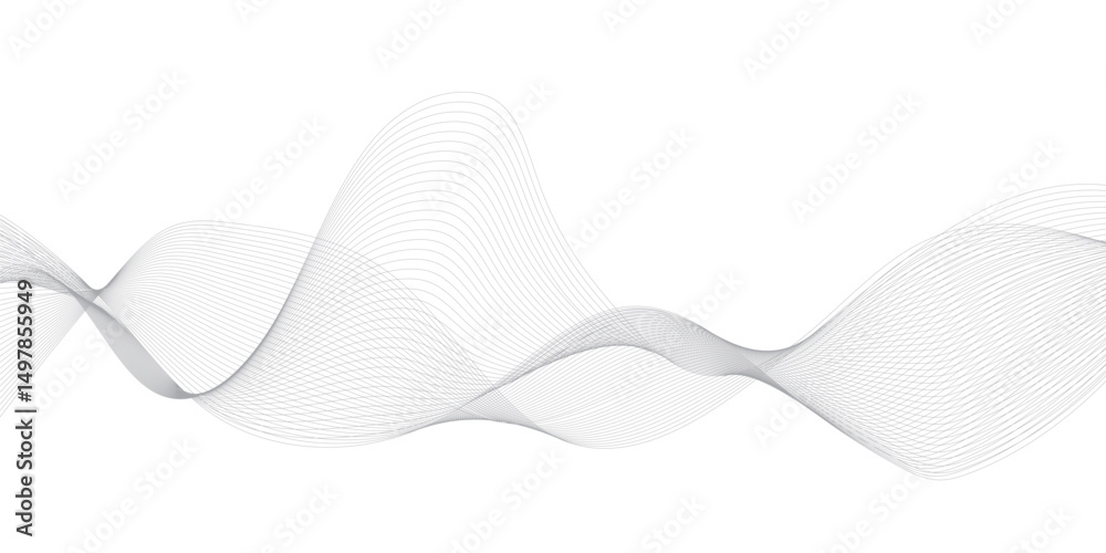 Poster frequency sound wave, twisted curve lines with blend effect.