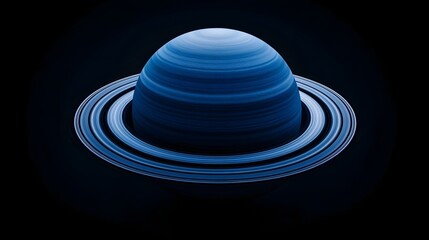 Majestic gas planet Saturn with its iconic rings