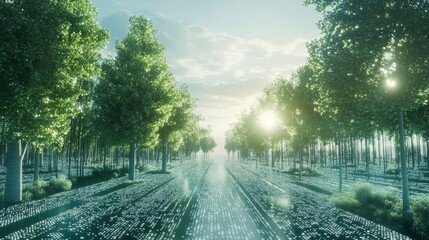 Modern visual concept of machine learning autonomy emphasizing self regulating algorithms that enhance data driven decision processes within digital innovation ecosystems in Photo.