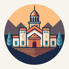 Fototapeta premium vector illustration of church