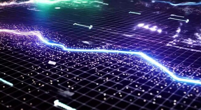 fiber optics background with lots light spots