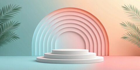 Fototapeta premium Abstract podium with background