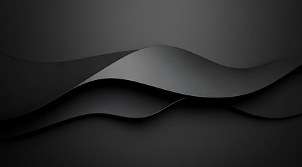 Abstract Dark Gray Waves Background