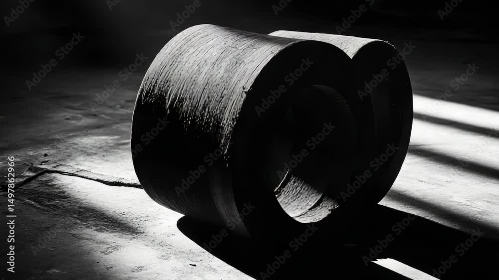 Aufkleber A close-up view of a roll of tape in monochrome color
