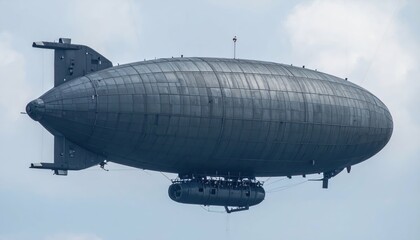 Fototapeta premium Armored Balloon Floating Fortress in the Sky with Heavy Defense Features