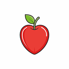 Fototapeta premium red apple on white background