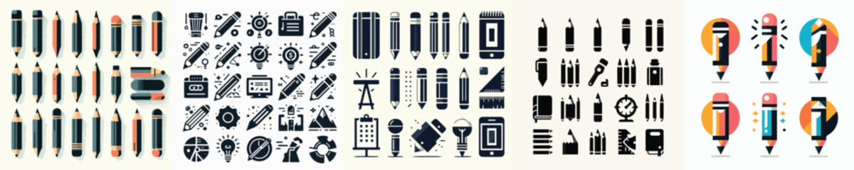 Vector silhouette of pencil