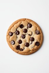 Delicious chocolate chip cookie perfect for baking and dessert photography.