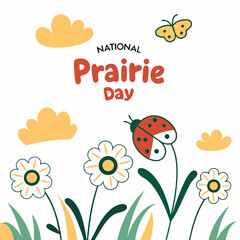 NATIONAL PRAIRIE DAY vector illustration