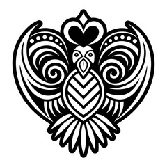 A glyph icon showing sankofa tattoo