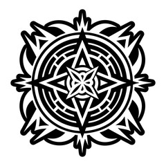 Fototapeta premium A filled icon showing celestial symbol tattoo