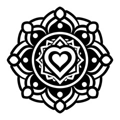 Glyph style icon showing geometric gratitude tattoo