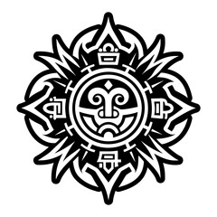 Obraz premium A solid style icon of inca symbol tattoo