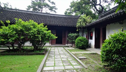 Tranquil Chinese Courtyard Farmhouse with Historical Charm and Detail
