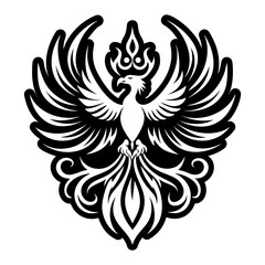 Obraz premium A filled style icon showing phoenix rising