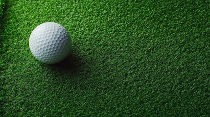 Golf Ball on Green Close-up Composition, Lush Green Texture, Sport Concept, Golf, Putting Green Golf, Putting Green