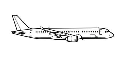 airplane on a white background
