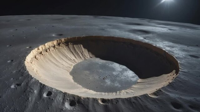 On the Moon, Crater Copernicus located in Oceanus Procellarum, measuring 96 Km in diameter. Ai supplied parts of this image.