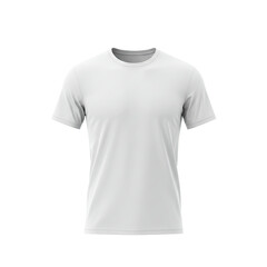 Fototapeta premium Clean White Tee: A minimalist, well-lit studio shot showcasing a pristine, blank white t-shirt, ideal for apparel design, mockup, or fashion concept.