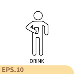 drink icons symbol vector elements for infographic web