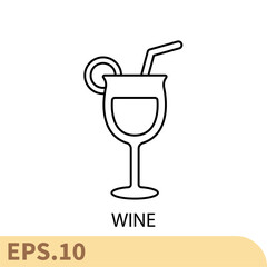 wine icons symbol vector elements for infographic web
