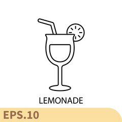 lemonade icons symbol vector elements for infographic web