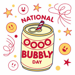 NATIONAL BUBBLY DAY vector illustration