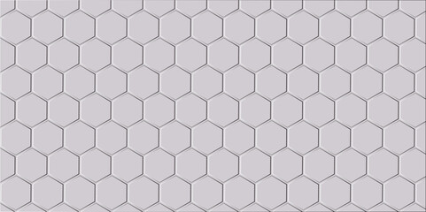 Fototapeta premium Abstract seamless hexagonal honeycomb pattern vector illustration with metallic grey texture