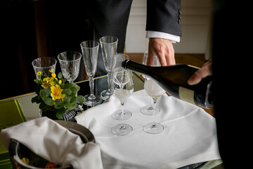 mesa, decoraciones, configuracion, banquete, acogida, celebraciones, fiesta, acontecimiento, interiors, brindis, chamnpagne, beber, alcohol, festejo, fiesta