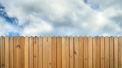 Wooden Fence Against Cloudy Sky Composition, Image Details and Concept, fence, sky