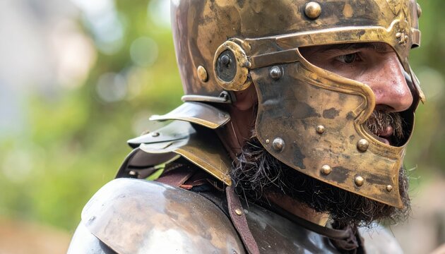 Resilient Illyrian Warrior in Bronze Armor Showcasing Metalworking Skills