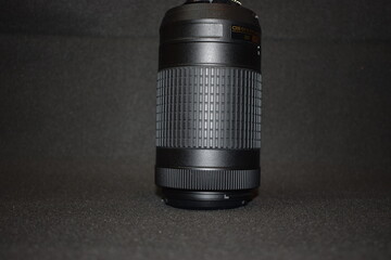black camera with the white background