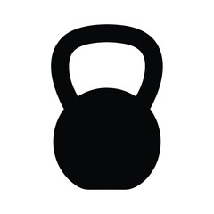 Side view kettlebell gym equipment silhouette